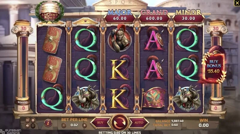 Ancient Rome Deluxe AI - gameplay con linea vincente